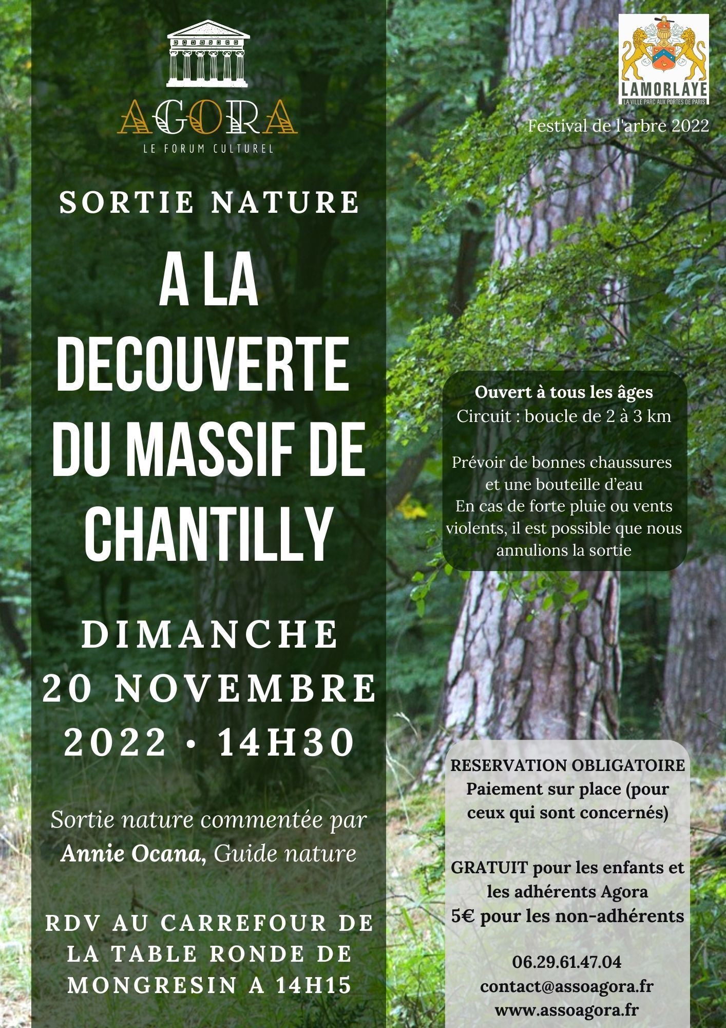 Sortie Nature – A la découverte du massif de Chantilly – Dimanche 20 novembre 2022